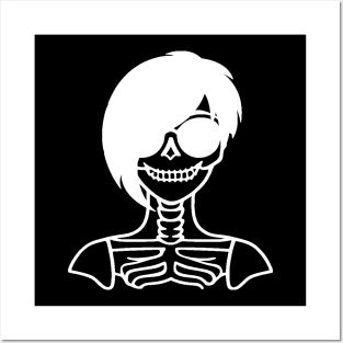 Female Skull and Sunglasses Posters and Art